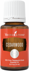 bottle of cedarwood essential oil