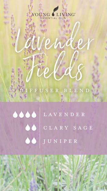 4 drops Lavender, 2 drops clary sage, 2 drops juniper
