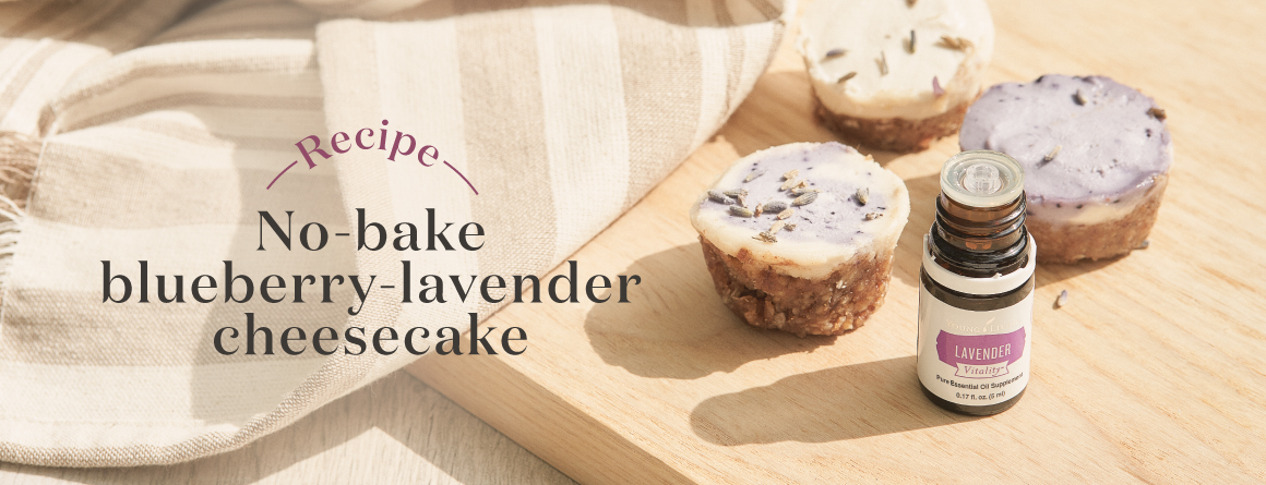 Recipe: No-bake blueberry-lavender cheesecake-Young Living Lavender Life Blog